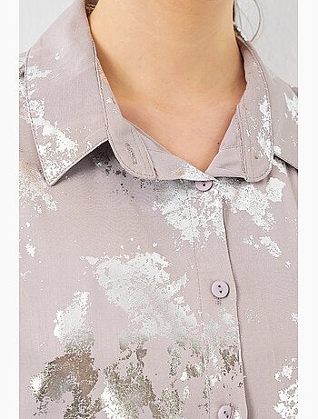 Chemise oversize imprimée à motif abstrait bdart