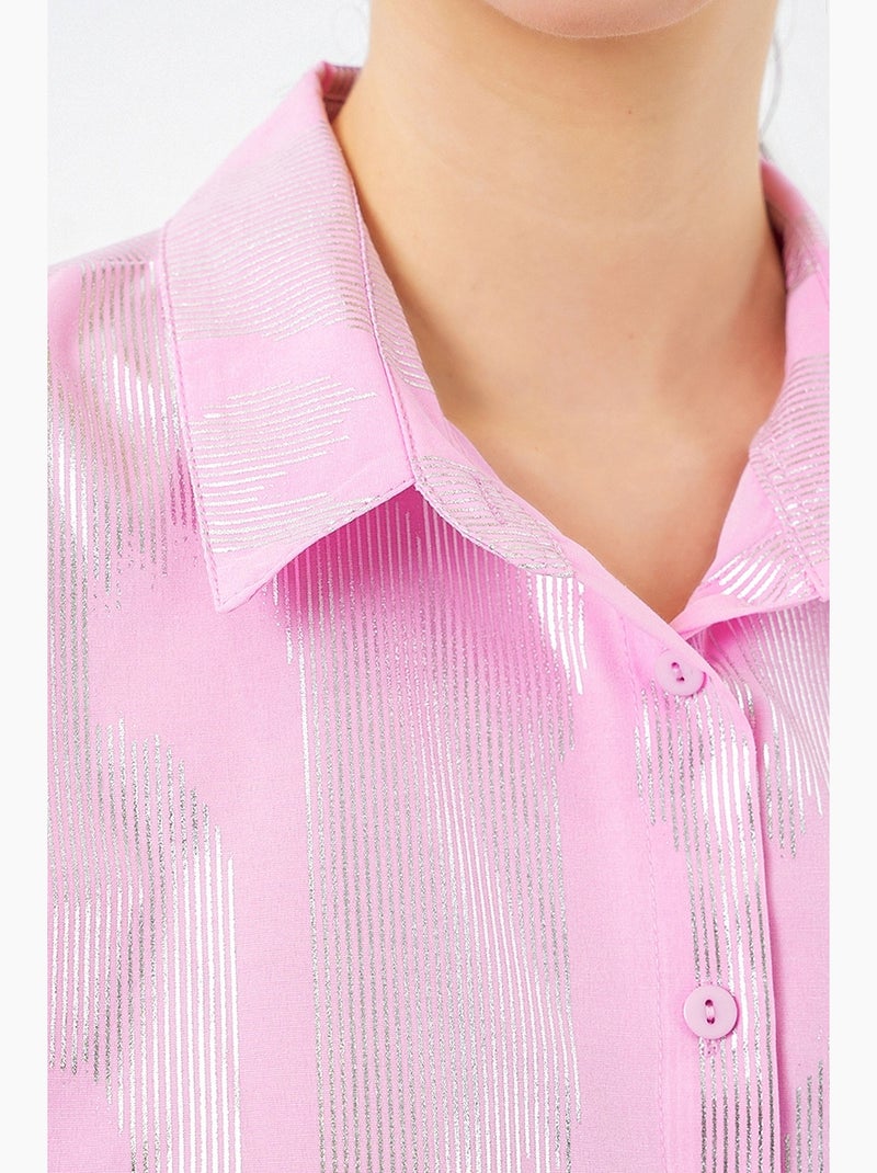 Chemise oversize imprimée à motif abstrait bdart Rose - Kiabi