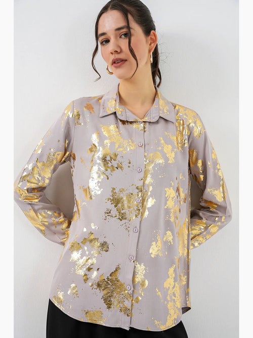 Chemise oversize imprimée à motif abstrait bdart - Kiabi Chemise oversize imprimée à motif abstrait bdart - Kiabi