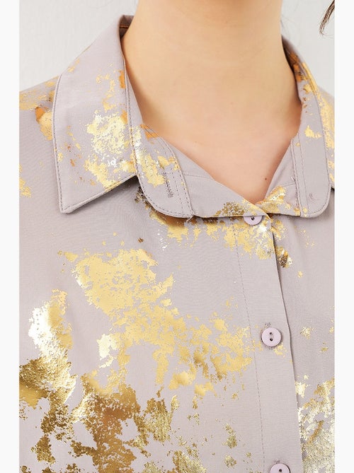 Chemise oversize imprimée à motif abstrait bdart - Kiabi Chemise oversize imprimée à motif abstrait bdart - Kiabi