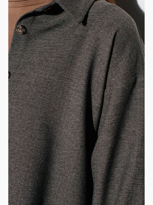 Chemise oversize longue à micro-motif dilvin - Kiabi Chemise oversize longue à micro-motif dilvin - Kiabi