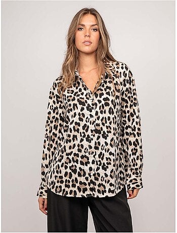 Chemise oversize motif léopard oressa