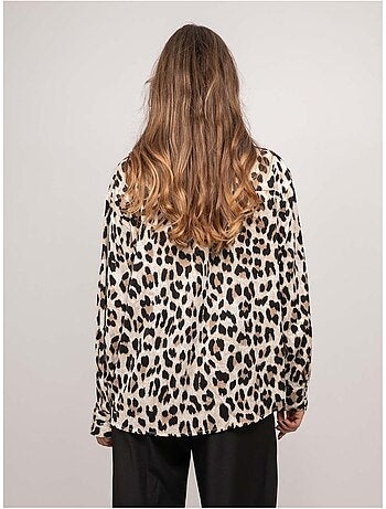 Chemise oversize motif léopard oressa