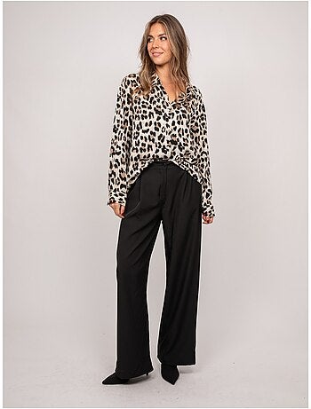 Chemise oversize motif léopard oressa