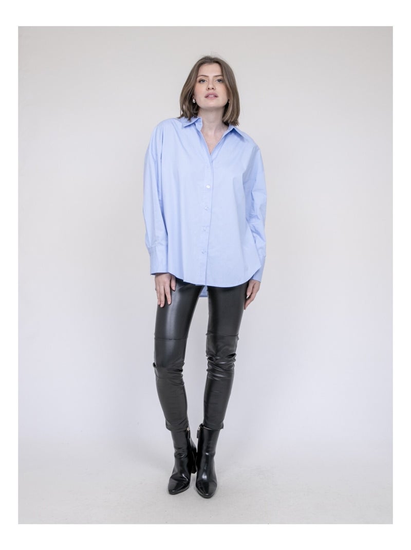 Chemise oversize OPALIA Bleu ciel - Kiabi