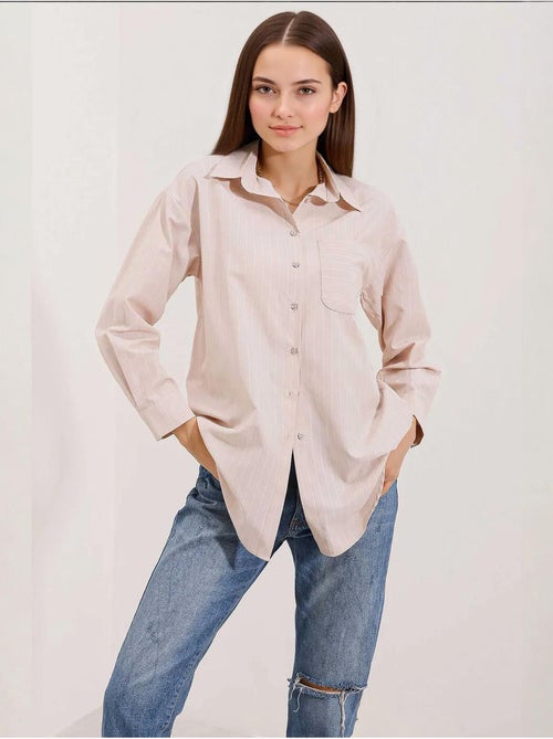 Chemise oversize rayée avec poches bdart - Kiabi Chemise oversize rayée avec poches bdart - Kiabi