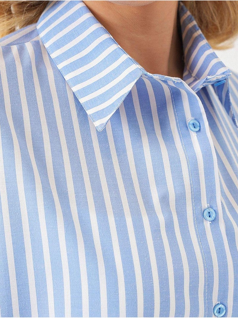Chemise oversize rayée bdart Bleu ciel - Kiabi