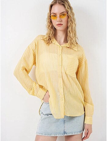 Chemise oversize rayée boutonnée bdart
