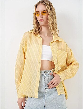 Chemise oversize rayée boutonnée bdart