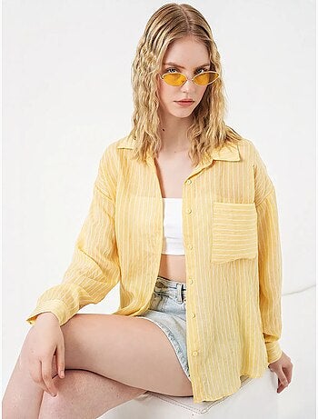 Chemise oversize rayée boutonnée bdart