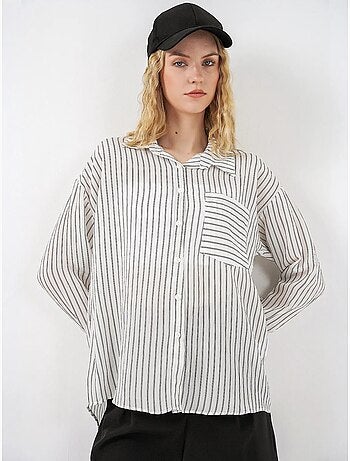 Chemise oversize rayée boutonnée bdart