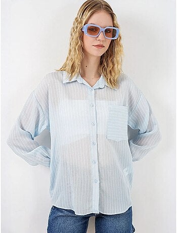 Chemise oversize rayée boutonnée bdart