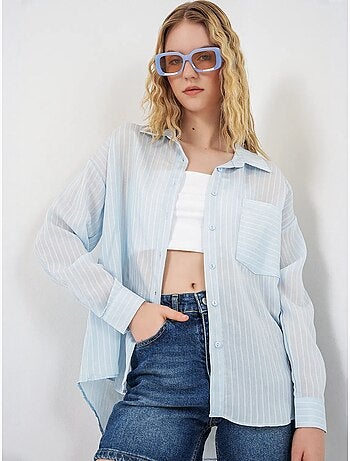 Chemise oversize rayée boutonnée bdart