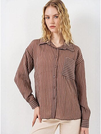 Chemise oversize rayée boutonnée bdart