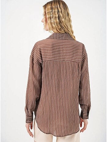 Chemise oversize rayée boutonnée bdart
