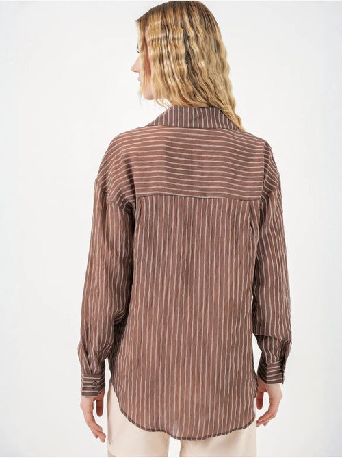 Chemise oversize rayée boutonnée bdart - Kiabi Chemise oversize rayée boutonnée bdart - Kiabi