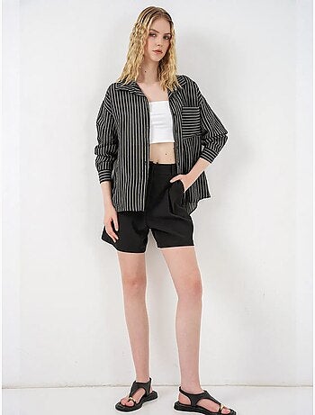 Chemise oversize rayée boutonnée bdart