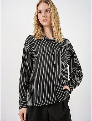 Chemise oversize rayée boutonnée bdart