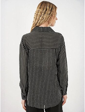 Chemise oversize rayée boutonnée bdart
