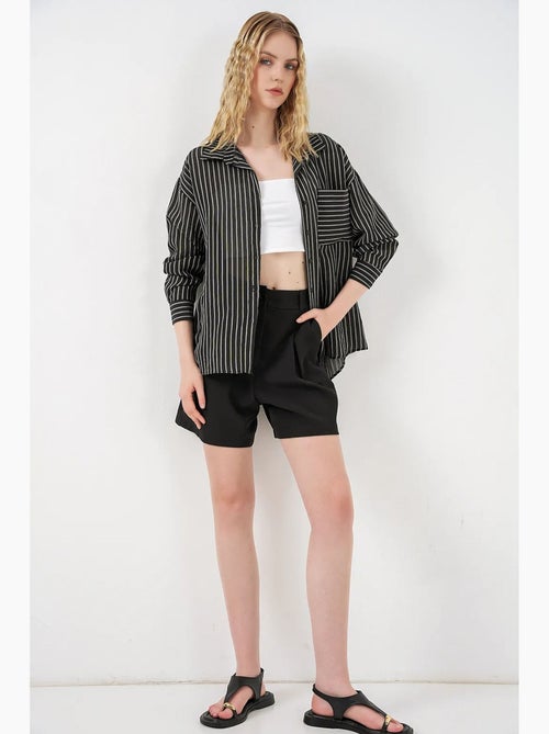 Chemise oversize rayée boutonnée bdart - Kiabi Chemise oversize rayée boutonnée bdart - Kiabi