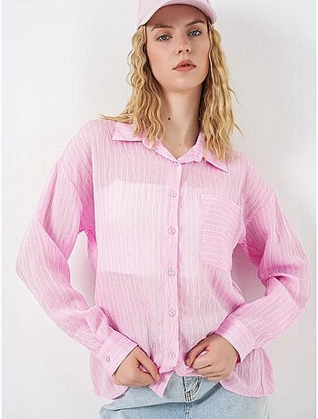 Chemise oversize rayée boutonnée bdart