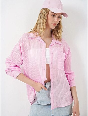 Chemise oversize rayée boutonnée bdart
