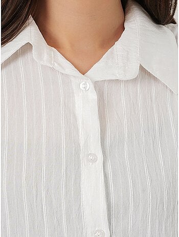 Chemise oversize texturée à rayures avec fermeture à boutons bdart