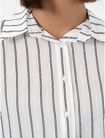 Chemise oversize texturée à rayures avec fermeture à boutons bdart