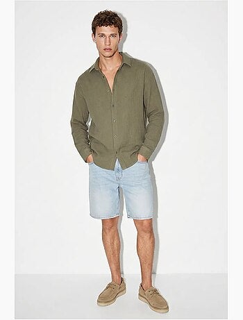 Chemise oversize texturée boutonnée lucci