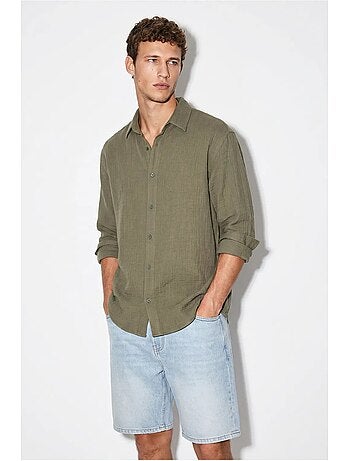 Chemise oversize texturée boutonnée lucci