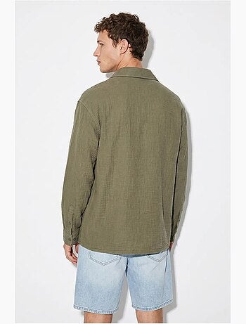 Chemise oversize texturée boutonnée lucci