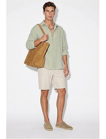 Chemise oversize texturée boutonnée lucci