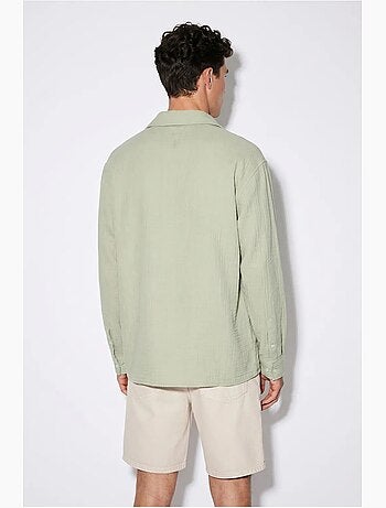 Chemise oversize texturée boutonnée lucci
