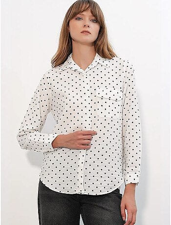 Chemise oversize tissée à pois bdart