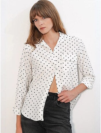 Chemise oversize tissée à pois bdart