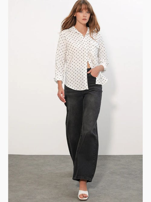 Chemise oversize tissée à pois bdart - Kiabi
