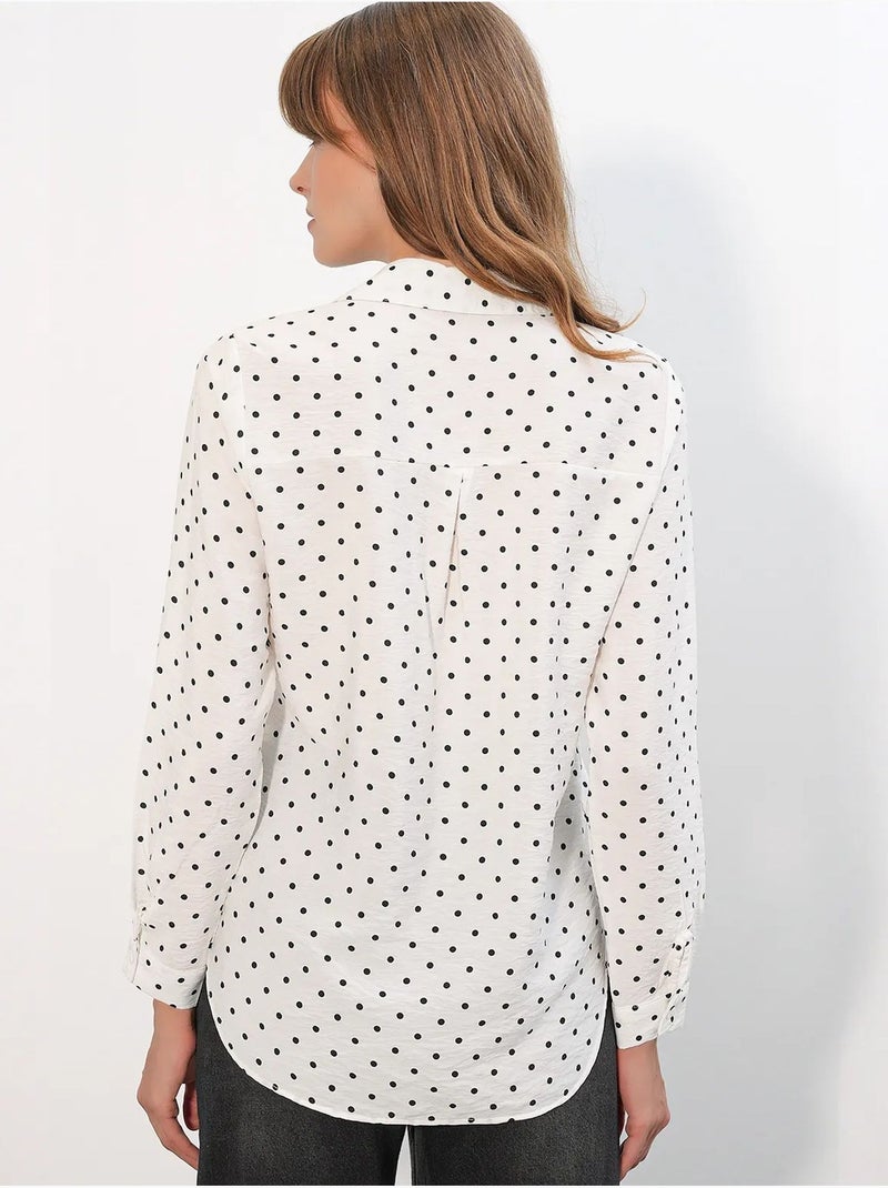 Chemise oversize tissée à pois bdart Blanc cassé - Kiabi