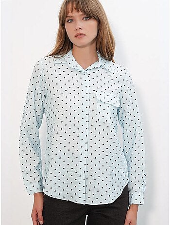 Chemise oversize tissée à pois bdart