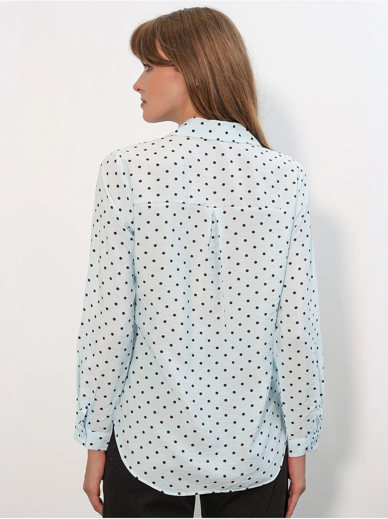 Chemise oversize tissée à pois bdart Bleu ciel - Kiabi