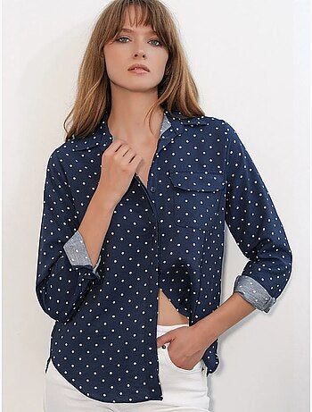 Chemise oversize tissée à pois bdart