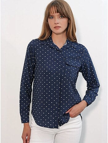 Chemise oversize tissée à pois bdart