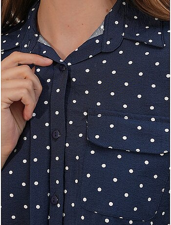 Chemise oversize tissée à pois bdart