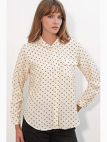 Chemise oversize tissée à pois bdart