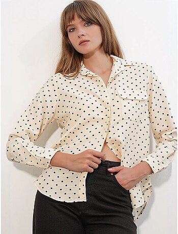 Chemise oversize tissée à pois bdart