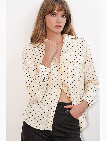 Chemise oversize tissée à pois bdart