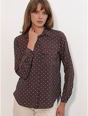 Chemise oversize tissée à pois bdart