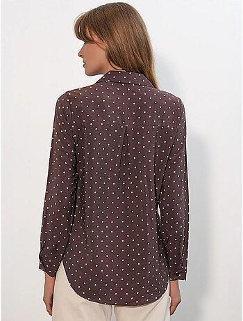 Chemise oversize tissée à pois bdart