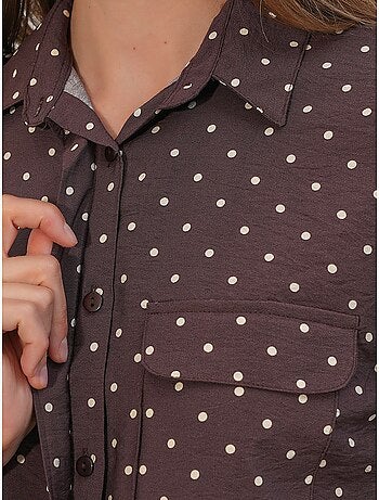 Chemise oversize tissée à pois bdart