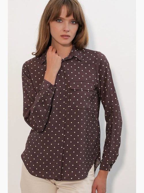 Chemise oversize tissée à pois bdart - Kiabi Chemise oversize tissée à pois bdart - Kiabi