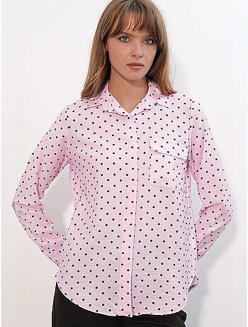 Chemise oversize tissée à pois bdart